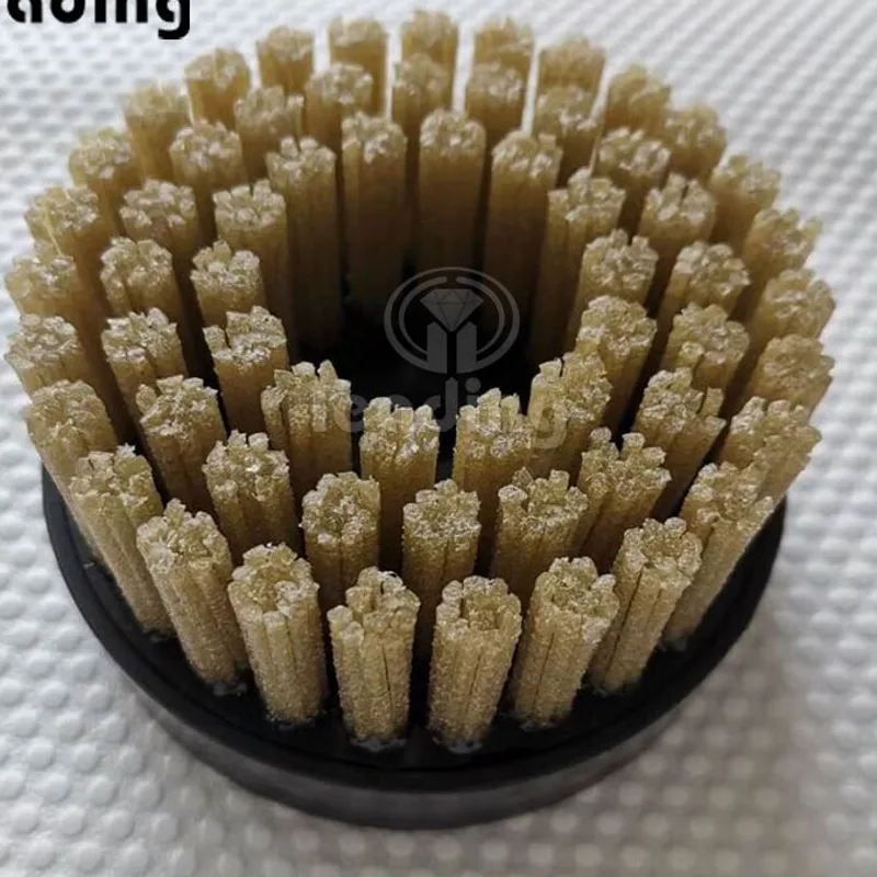 Brosse diamantée ronde renforcée — Support cuir